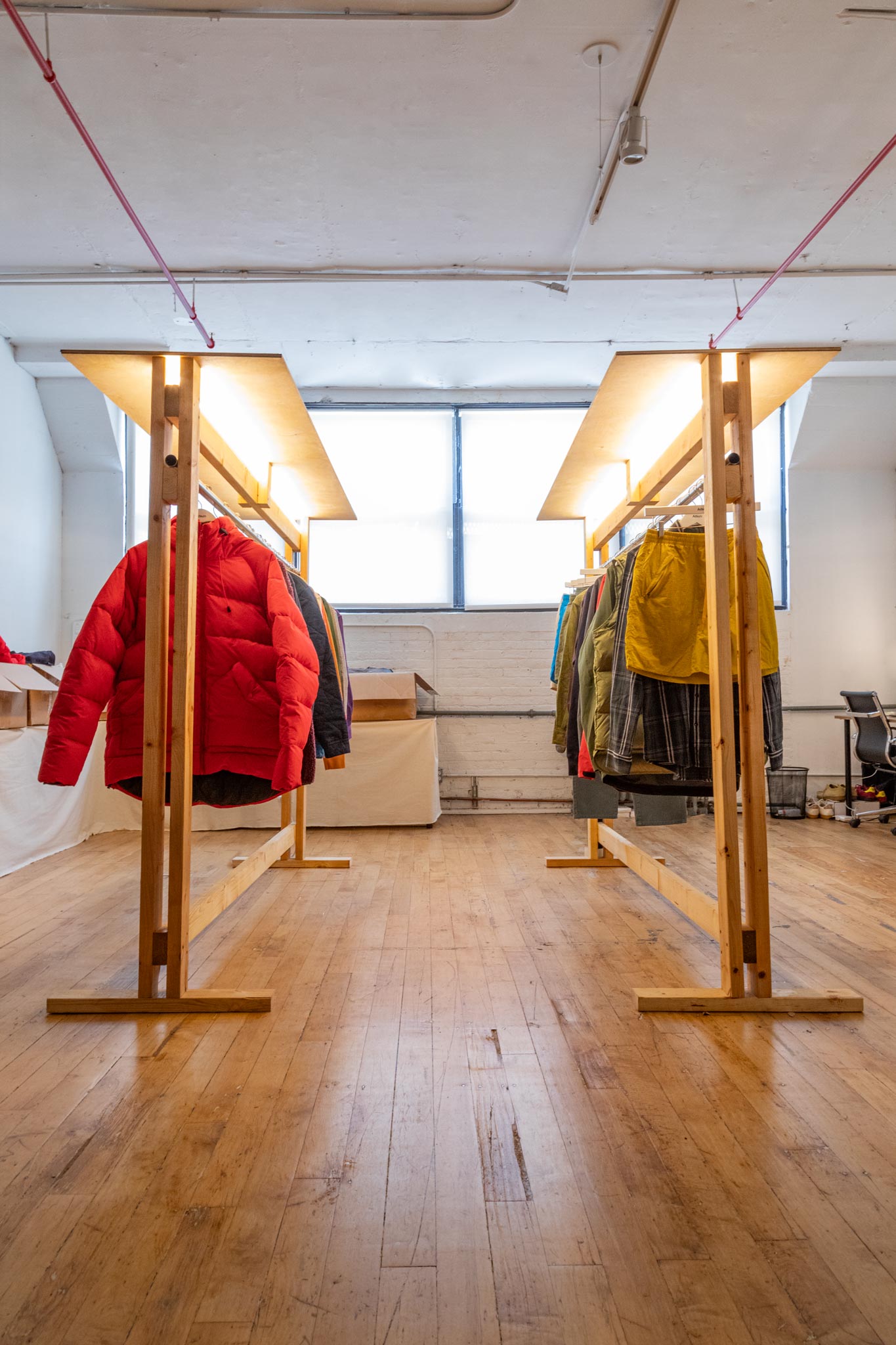 Adsum Sample Sale - Clothing Display