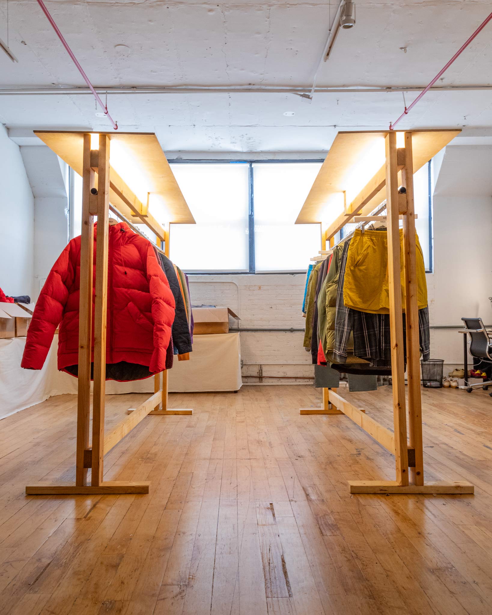 Adsum Sample Sale - Clothing Display
